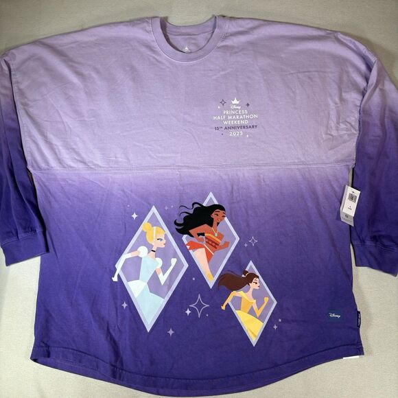 Disney Parks 2023 runDisney Princess Half Marathon Weekend Spirit Jersey XL NWT - Picture 1 of 10